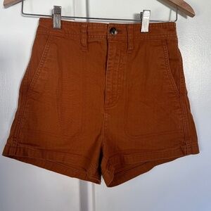 Madewell canvas shorts, size xxs, color acorn